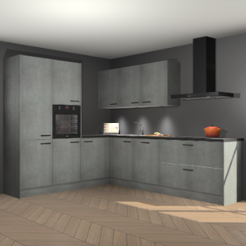 Beton parelgrijs keuken Parla 88010