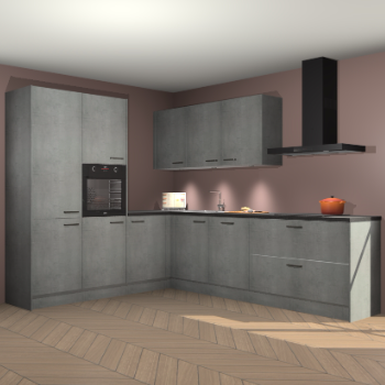 Beton parelgrijs keuken Parla 88011