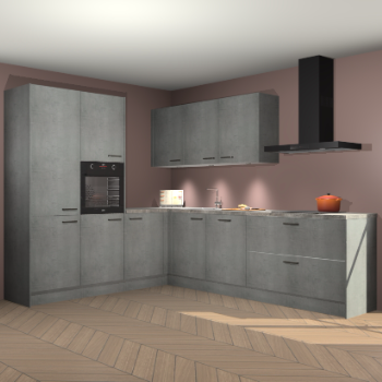 Beton parelgrijs keuken Parla 88031