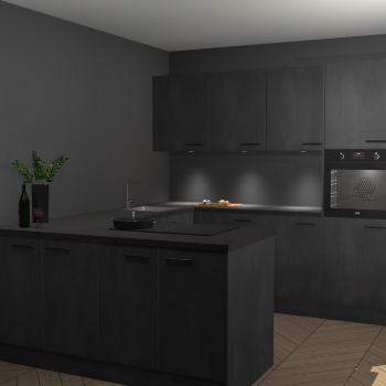 Beton Zwarte keuken Rosario 70737