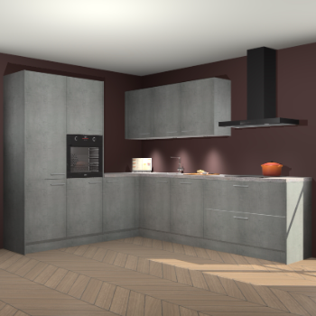 Beton parelgrijs keuken Parla 88033