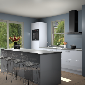 Sneeuwwitte hoogglans keuken Toulouse 52512