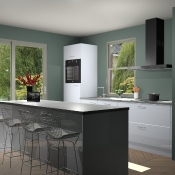 Sneeuwwitte hoogglans keuken Toulouse 52514