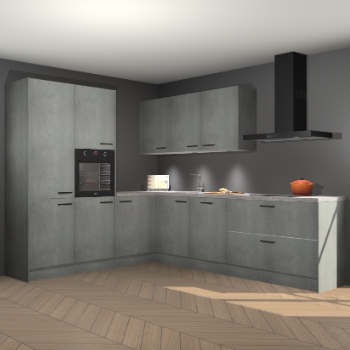 Beton parelgrijs keuken Parla 88036