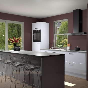 Sneeuwwitte hoogglans keuken Toulouse 52517