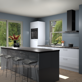 Sneeuwwitte hoogglans keuken Toulouse 52556