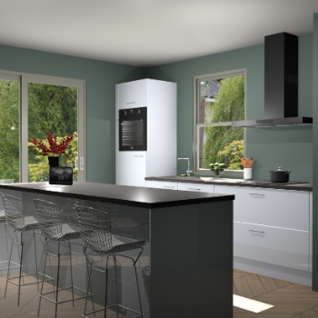 Sneeuwwitte hoogglans keuken Toulouse 52557