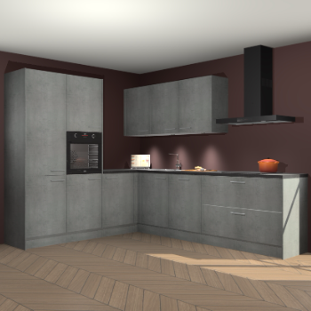 Beton parelgrijs keuken Parla 88039