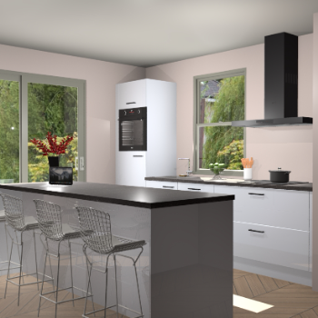 Sneeuwwitte hoogglans keuken Toulouse 52559