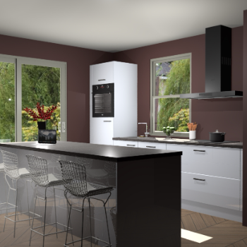 Sneeuwwitte hoogglans keuken Toulouse 52560