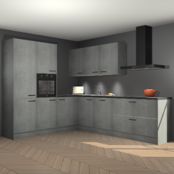 Beton parelgrijs keuken Parla 88042