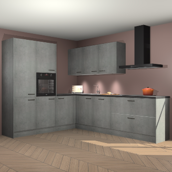 Beton parelgrijs keuken Parla 88043