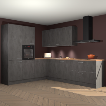 Beton antraciet keuken Parla 90729