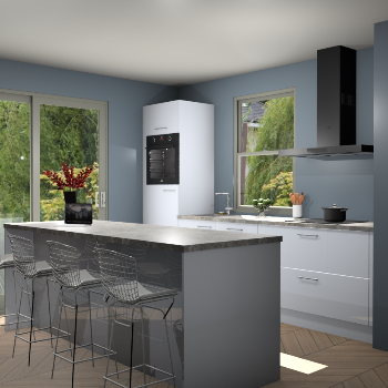 Sneeuwwitte hoogglans keuken Toulouse 52562