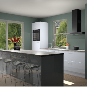 Sneeuwwitte hoogglans keuken Toulouse 52563