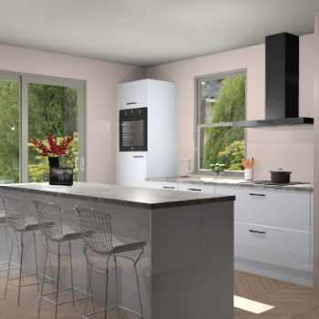 Sneeuwwitte hoogglans keuken Toulouse 52565