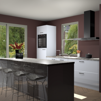 Sneeuwwitte hoogglans keuken Toulouse 52566