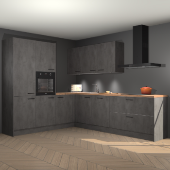 Beton antraciet keuken Parla 90732
