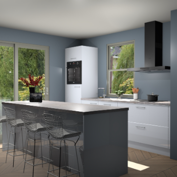 Sneeuwwitte hoogglans keuken Toulouse 52569