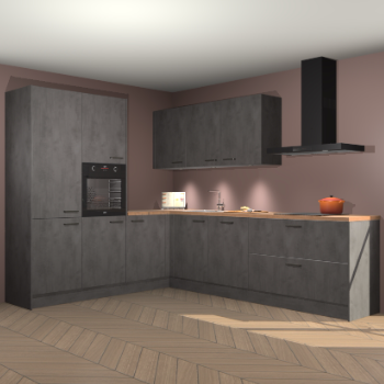 Beton antraciet keuken Parla 90733