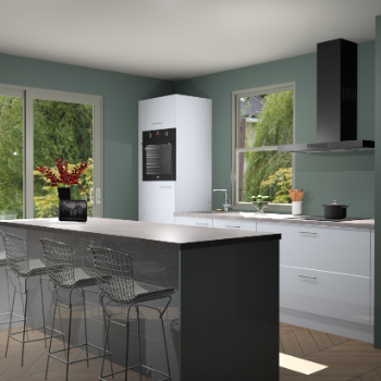 Sneeuwwitte hoogglans keuken Toulouse 52570