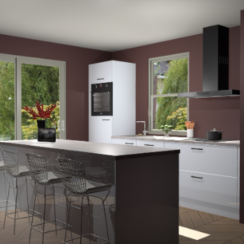 Sneeuwwitte hoogglans keuken Toulouse 52573