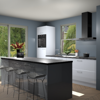 Sneeuwwitte hoogglans keuken Toulouse 52608