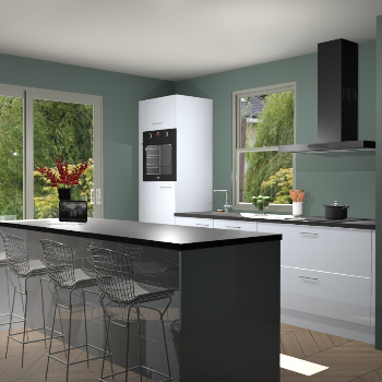 Sneeuwwitte hoogglans keuken Toulouse 52609