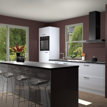 Sneeuwwitte hoogglans keuken Toulouse 52612