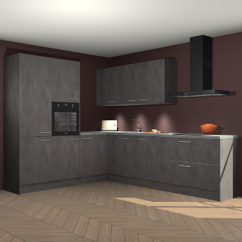 Beton antraciet keuken Parla 90864