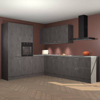 Beton antraciet keuken Parla 90865