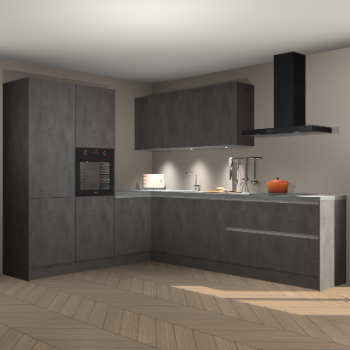 Beton antraciet greeploze keuken Parla 90866
