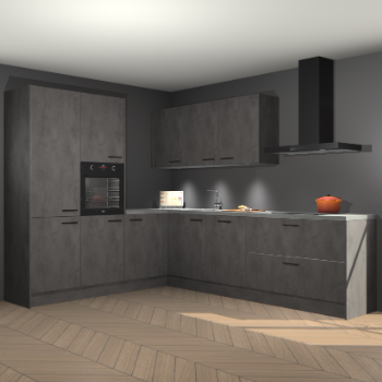 Beton antraciet keuken Parla 90867