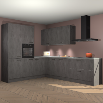 Beton antraciet keuken Parla 90868