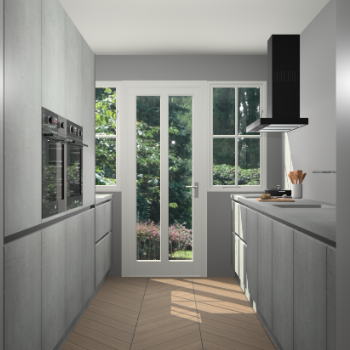 Beton Parelgrijs greeploze keuken Olympia 88904