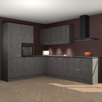 Beton antraciet keuken Parla 90871