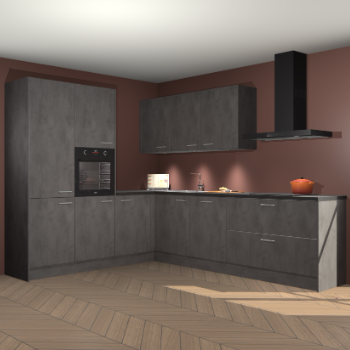 Beton antraciet keuken Parla 90872