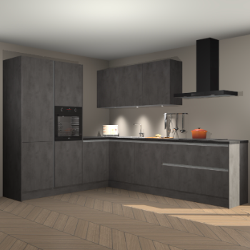 Beton antraciet greeploze keuken Parla 90873