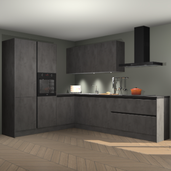Beton antraciet greeploze keuken Parla 90876