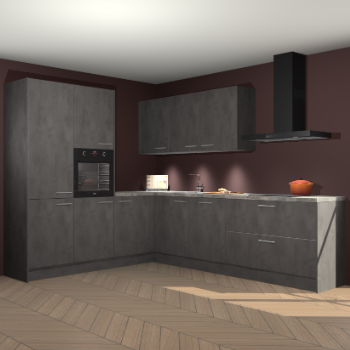 Beton antraciet keuken Parla 90877