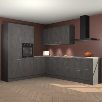 Beton antraciet keuken Parla 90878