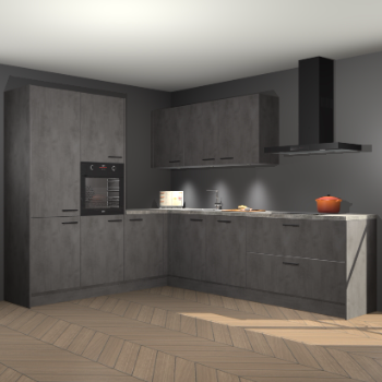 Beton antraciet keuken Parla 90880