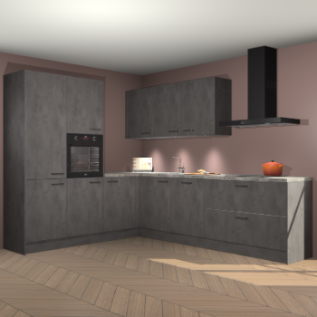 Beton antraciet keuken Parla 90881