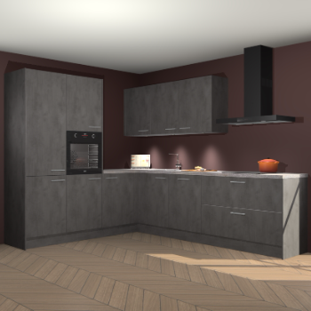 Beton antraciet keuken Parla 90883
