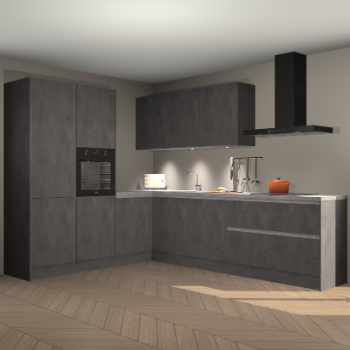 Beton antraciet greeploze keuken Parla 90885