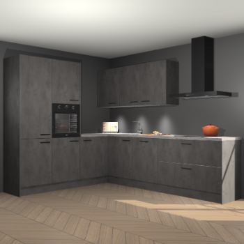 Beton antraciet keuken Parla 90886