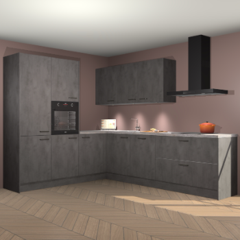 Beton antraciet keuken Parla 90887