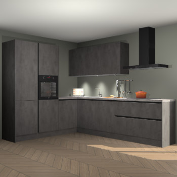 Beton antraciet greeploze keuken Parla 90888