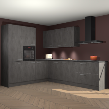 Beton antraciet keuken Parla 90889