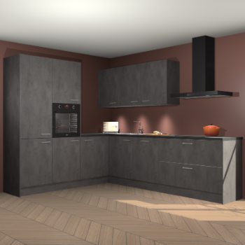 Beton antraciet keuken Parla 90890
